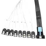 Feriany 0,5 M PCI-E Slimline SAS SFF-8654 8I auf 8X SATA Server-Festplatten-Konvertierungskabel SFF-8654 74P auf 8xSATA 7P Kabel