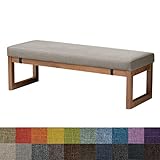 Kimgull Bankauflage Sitzkissen, Bequeme Waschbare Rutschfestes Sitzkissen für Gartenbank Schaukel, Terrasse, Esstisch, Bank, Drinnen, Viele Farben und Größen,(80X30X5CM Grau)