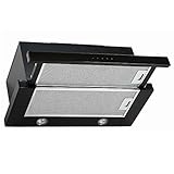 VLANO SLIDE ausziehbare Unterbau-Dunstabzugshaube, 60 cm, 685 m³/h, 4 Leistungsstufen, TURBO Stufe Fernbedienung, Touch Control, LED-Beleuchtung, Teleskophaube Schwarz oder weiß, EEK:A (schwarz)