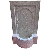 Marrakesch Gartenbrunnen Zimmerbrunnen aus original marokkanische Mosaik 128 cm gross | Brunnen als Gartendeko Terassendeko & Balkon Deko | Springbrunnen Inkl. Pumpe für entspannenden Wasserfall