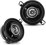 Pyle Autolautsprecher 8,8cm (3,5') – 2-Wege Koaxial Lautsprecher System 120W, 4 Ohm Impedanz, 1' Neodym Hochtöner, 4cm (1,6') Einbautiefe, KSV Spule, Poly Injection Membran – Einbaulautsprecher Auto