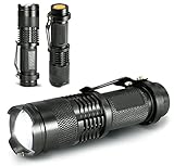 Eaxus® LED Taschenlampe Glow-X - Profi Minitaschenlampe mit Clip, extrem hell