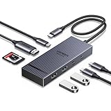 UGREEN Revodok Pro 10Gbps USB C Hub, USB C Adapter mit HDMI 4K@60Hz, Docking Station mit USB-A 3.2, 2*USB-C 3.2, SD/TF Kartenleser, PD 100W Kompatibel mit MacBook, Surface, iPad Pro und mehr