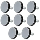 8 Stück Möbelgleiter, Stuhlgleiter, Teflongleiter für Stühle, Möbelgleiter Teflon, Gleiter für Stühle, Ideal Für Möbel Auf Teppich, PVC, M6 Gewinde, 2,4 cm Länge, 2 cm Durchmesser