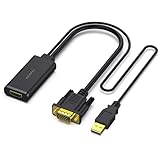 BENFEI VGA Eingang zu HDMI Ausgang Adapter, 1080P Unidirektional Konverter mit Audio Von Computer/Laptop mit VGA zu Fernseher/Monitor mit HDMI-Eingang