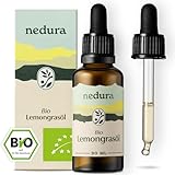 nedura® BIO Lemongras Öl [100% NATURREIN] - Belebend & Erfrischend - Echtes Zitronengrasöl - Ätherisches Öl für Aromatherapie, Diffusoren & Duftkerzen - 30ml