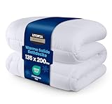 Utopia Bedding Bettdecke 135 x 200 cm, Ganzjahresdecke 370 GSM Füllung, atmungsaktive Schlafdecke, Steppdecke, Super Weiche Kuschelige (Weiß)