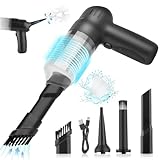 Viafexna Mini Handstaubsauger Akku, 6000Pa Hand-Staubsauger Kabellos, 3-In-1 Kleiner Handsauger Stark mit Saugen, Blasen, Aufblasen, Geeignet für Auto, Haushalt, Tierhaare, Staubreinigung