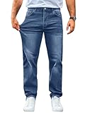 Runcati Jeans Herren Regular Fit Jeanshose Freizeit Stretch Denim Hosen Männer Lässig Basic Hose Blau XL