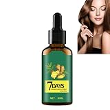 Hppsctink Ingwer Haarwachstumsöl, 30ml Ingwer Haarwachstum Ätherisches Öl, Ingwer Haarkur Öl, Lösung für Haarwachstum, Ätherisches Öl gegen Haarausfall, shampoos