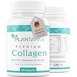 Marine Collagen Beauty-Kollagen hochdosiert: [180 Kapseln] Hyaluron, Biotin, Vitamin C | Glow Kollagen strahlende Haut, gesunde Haare, kräftige Nägel | Alle 5 Collagentypen