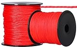 ToolSpace Maurerschnur Bauschnur - 100m x 1.6 mm - Rot - Polypropylen-Seide - Richtschnur - Lotschnur - Stärke Pflasterschnur - langlebig & reißfest - Maurerschnur für Wasserwaage