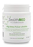 Zeolith MED Detox-Pulver ultrafein 60g, von Ärzten empfohlen, Apothekenqualität, Laboranalyse, zur Entgiftung und Entschlackung