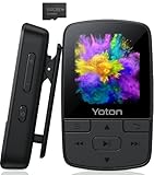 YOTON MP3 Player Bluetooth 5.0 Sport 64GB mit Clip, Mini MP3 Player mit HiFi Lossless Sound, FM Radio, Schrittzähler, Stoppuhr, unterstützt bis zu 128GB SD Karte (Verbesserte Version)