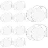 SUNJULY Tens Elektroden Pads, 20 Stück 5x5 cm Tens Gerät Schmerztherapie, Selbstklebende Wiederverwendbare Elektrode Gerät Pads mit den Meisten TENS EMS Gerät Pads