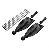 Ejoyous 2-teiliges Kajakpaddel Paddel, Kayak Paddle Verstellbare Abnehmbare Paddel aus Aluminiumlegierung Doppelpaddel Leichte Gerippte Ruder für Schlauchboote Gummiboot Luftmatratzen