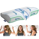 SIMPUREA® Orthopädisches Schlafkissen „Chinchilla“ – Ergonomisches Nackenstützkissen aus atmungsaktivem Memory-Schaum – Für Rücken-, Seiten- & Bauchschläfer – Pflegeleicht & kompakt