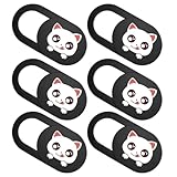 LIGIGWASH 6 Stück Webcam Abdeckung Katzenmotiv Privacy Cover aus ABS Dünner Kamera Slider für Laptop Tabletpc Hitzebeständig und Kompatibel
