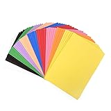 ewtshop® Moosgummi DIN A5, 50 Blatt in 10 Farben, Moosgummi, Schaumstoff für Bastelarbeiten aller Art