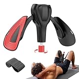 Beckenboden Oberschenkeltrainer 35 kg Verstellbarer Kegel Beintrainer für Zuhause Postpartum Erholung für Frauen und Männer, mit Band, Schwarz