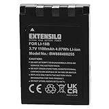 EXTENSILO Akku Ersatz für Sanyo DB-L10, DB-L10A für Kamera (1100mAh, 3,7V, Li-Ion)