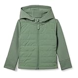 Amazon Essentials Mädchen Active-Jacke mit durchgehendem Reißverschluss und Kapuze, Salbeigrün, 9 Jahre