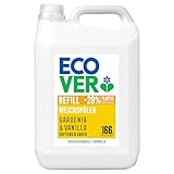 Ecover Weichspüler Nachfüllpack, für zart duftende und weiche Wäsche, Gardenie- und Vanilleduft, 1 x 5L
