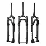 BSFHQS 27,5/29 Zoll Mountainbike Luftfedergabel 120 PSI, Federweg 80mm, 1-1/2' Konisches Rohr, Scheibenbrems, Steckachse 15x110mm, Manuelle Sperre, Dämpfungseinstellung(29')