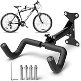 Fahrrad Wandhalterung, Fahrradhalterung Wand, Rennrad Wandhalterung - 30 kg Tragfähigkeit, Winkel und Wandabstand Einstellbar, Vertikal Klappbar, Extra Softe Polsterung, für MTB, Rennrad, Fahrrad