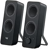 Logitech Z207 Kabellose PC-Lautsprecher, Bluetooth, Stereo Sound, 10 Watt Spitzenleistung, 3.5 mm Eingang, Kopfhörerbuchse, Easy-Switch Feature, EU Stecker, PC/TV/Tablet/Handy - Schwarz