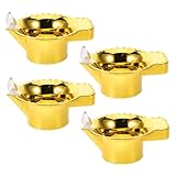 NUOBESTY 4 Stück LED Kerzen Wasserdichte Elektrische Kerzen für Diwali Tischdeko und Zuhause für und Anlässe Vielseitig Einsetzbar Leicht und Kompakt