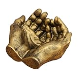 schlüsselaufbewahrung mit skulptur schlüsselablage schlüsselbrett mit skulptur dekorativ handschluessel schlüsselanhänger doppelhand organizer eingang schale handschale aufbewahrungsschale