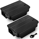 2X Ratten Köderbox I sicher für Kind und Tier I effektive Köderboxen für Rattengift I Köderstation für innen und außen I Rattenköderbox I Rattenbox