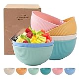 Goevcclei Bowl Müslischalen 6er Set,24 OZ Müslischalen/Salatschalen,Gesunde Küchenschüsseln für Kinder und Erwachesene, Unzerbrechliche Müslischalen Obstschale für Suppen, Nudeln (6 Farben)