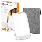 Beurer TL 35 Tageslichtlampe, Simulation von Tageslicht, mit 3 Farbtemperaturen für einen geregelten Tages-Nacht-Rhythmus, 10.000 Lux, Medizinprodukt, abnehmbarer Standfuß, mit Dimmer, Weiß