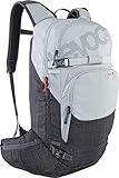 EVOC LINE 20 Tourenrucksack, Skirucksack (NEURALITE SYSTEM, separates Lawinenfach mit Notfallplan, Ski-/Snowboard Befestigungsmöglichkeiten, Hüftgurttaschen, BODDY HUGGING), Silber/Karbongrau meliert