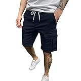 LOIJMK Herren Cargo Shorts: Funky Cargoshorts Herren Sommer, Mode Kurze Hosen Herren Cargo Sport Shorts Herren Sommer Shorts Laufshorts Trendy Sportshorts Training Shorts Men Jogging Shorts