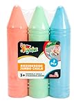 Simba Toys Jumbo Straßenmalkreide 3er-Set – 4,5×19 cm große Kreidestifte in Blau, Rot und Grün – extra dick, abwaschbar und bruchsicher – Outdoor-Malkreide für Kinder ab 3 Jahren Kreativ Spaß