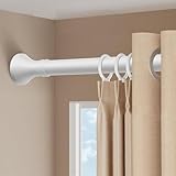 CVFOMBN Teleskopstange Zum Klemmen 3m 4m 5m Gardinenstange Ohne Bohren Duschvorhangstange Vorhangstange Ohne Bohren Verstellbare Teleskopstange Stange Zum Klemmen,Weiß,410×500cm