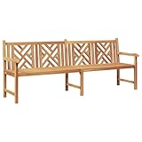 vidaXL Gartenbank – ideal für Ihren Entspannungsbereich im Garten, aus Teakholz, rustikaler Stil, beständig gegen alle Witterungsbedingungen, ergonomisches Design für maximalen Komfort.