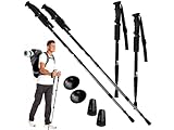 Przydasie Nordic Walking und Trekking Stöcke - Verstellbar, Anti-Schock, Ergonomische Griffe, Aluminium, Leicht, Teleskopisch, 2er Set, Für Wanderungen und Outdoor Aktivitäten