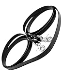 ZAVVIT Biothane® Zügel – Geschlossene Zügel mit Scherenkarabiner. 2,98m lang! Hochwertiges, Langlebiges und Pflegeleichtes Pferdezubehör für Optimale Kontrolle und Komfort beim Reiten (Schwarz)