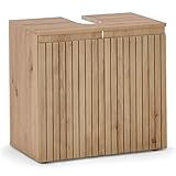 Austin Badezimmer Waschbeckenunterschrank in Artisan Eiche Optik, Wildeiche Optik FSC-Zertifiziert - Bad Unterschrank Badezimmerschrank mit viel Stauraum - 60 x 57 x 36 cm (B/H/T)