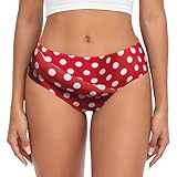 Damen-Slip, hohe Taille, feuchtigkeitsableitende Unterwäsche, Bikinihose, Unterhose, Rot / Weiß, Schwarz , 3XL