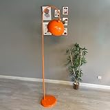 bamyum Gorkiede Stehleuchte Metall, Stehlampe Wohnzimmer, Moderne Stehleuchte für Schlafzimmer, Kinderzimmer mit E27 Fassung, 30 cm Breit, verstellbarer Lampenschirm, Stehluchte Orange