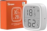 SONOFF SNZB-02D Zigbee Temperatur- und Feuchtigkeitssensor,Zigbee LCD Smart Thermometer Hygrometer,Zigbee Hub Erforderlich,Temperature Humidity Sensor Kompatibel mit Alexa/Google Home/Home Assistant