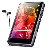 64GB MP3 Player, Bluetooth 5.3 HiFi Music Player, 2.4-Zoll Touchscreen MP3 Player mit Lautsprecher Recorder, FM Radio, Kinder MP3 Player mit Unterstützung für bis zu 128GB Erweiterung (pessimistisch)