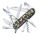 Victorinox Schweizer Taschenmesser Huntsman, Swiss Army Knife, Multitool, 15 Funktionen, Klinge, Korkenzieher, Dosenöffner