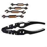 HEBEOT 4-teiliges Zangenschlüssel-Set, Drift-Autoschlüssel-Set für Feinabstimmung, Kugelgelenke, für Bastler und Profis, 152 mm (Gold)