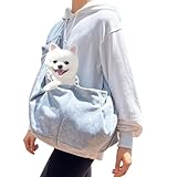 Tragetasche Hund, Hundetragetasche Bis 7.5kg, Hundetrage, Hunde Tragetasche,Tragbare Tragetasche Hund, Hundetasche Zum Umhängen,Hundetragetuch,Für Spaziergang Aktivitäten Im Freien Und Ausflüge (Grau)